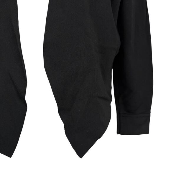 MM Lafleur Womens Black Tight Knit Stretch Rayon Cardigan Jacket Open Sweater M - Picture 7 of 16